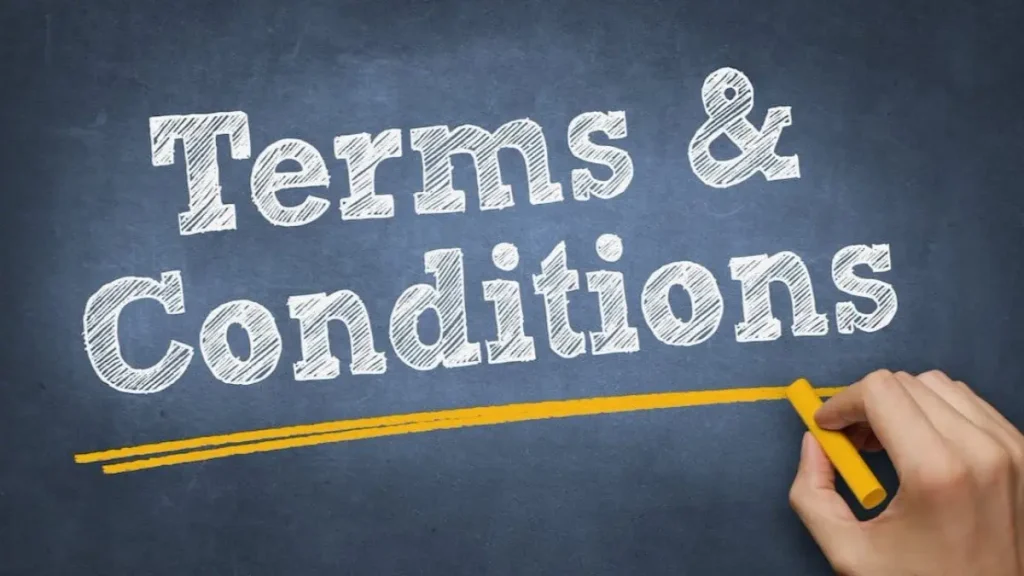 Terms and conditions for fitness and injury recovery company.